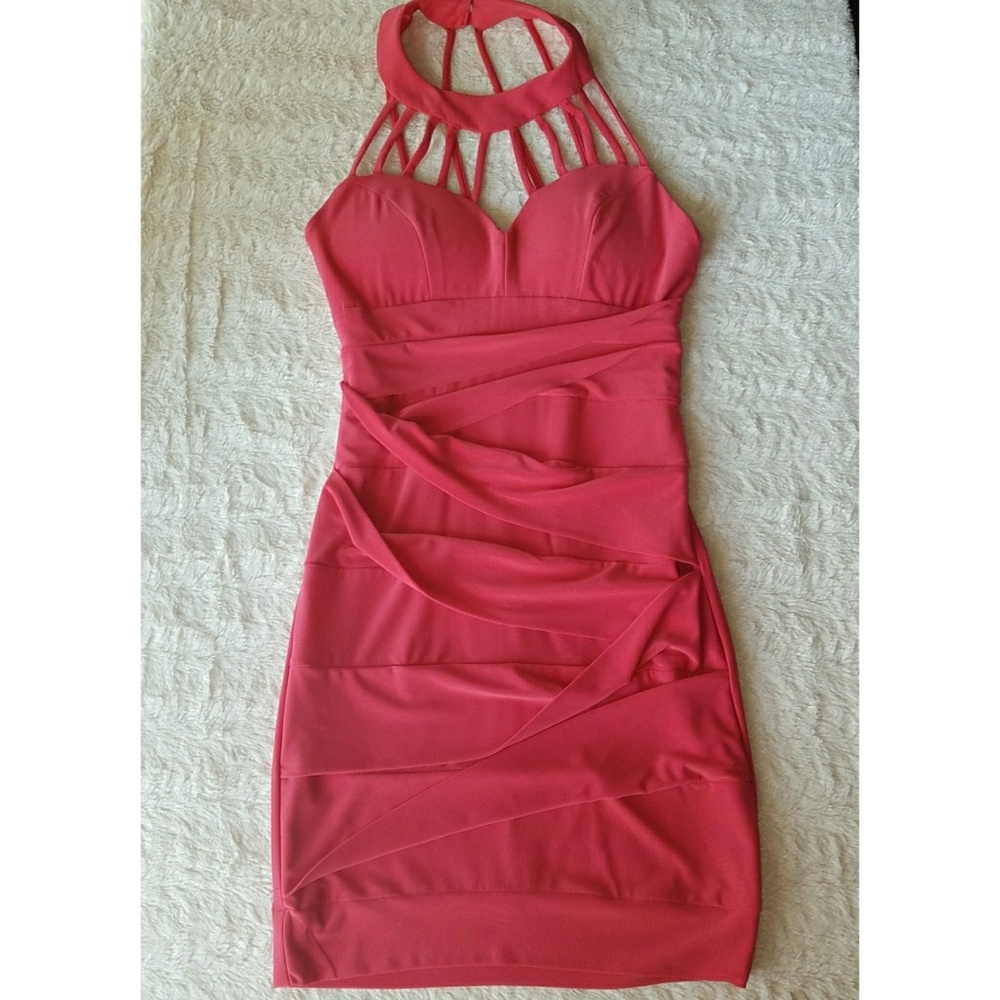 Coral Bodycon Dress